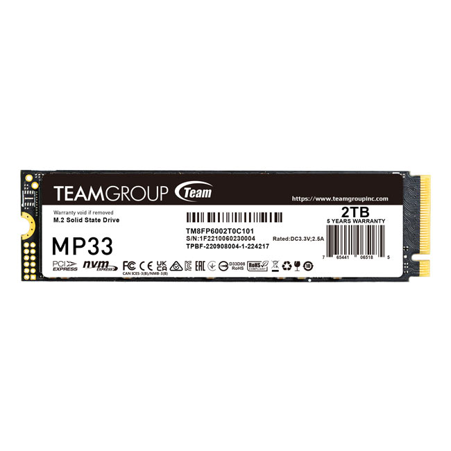 MP33 M.2 PCIe SSD