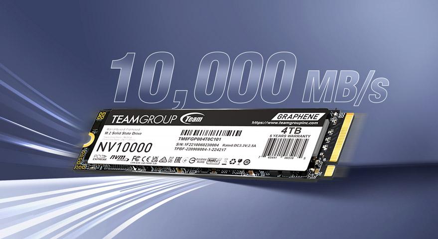 TEAMGROUP Launches NV10000 M.2 PCIe 5.0 SSD - Redefining Speed with Enhanced Endurance and Stability
